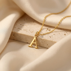 Custom Letter Pendant Necklace - Sterling Silver