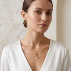 Carnelian, Moonstone with Reflected Bliss Om Necklace