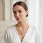 Carnelian, Moonstone with Reflected Bliss Om Necklace