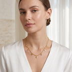 Golden Harmony Textured Necklace