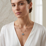 Labradorite with Beads Stone Necklaces