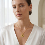 Flower Texture with Garnet Gemstone Necklaces