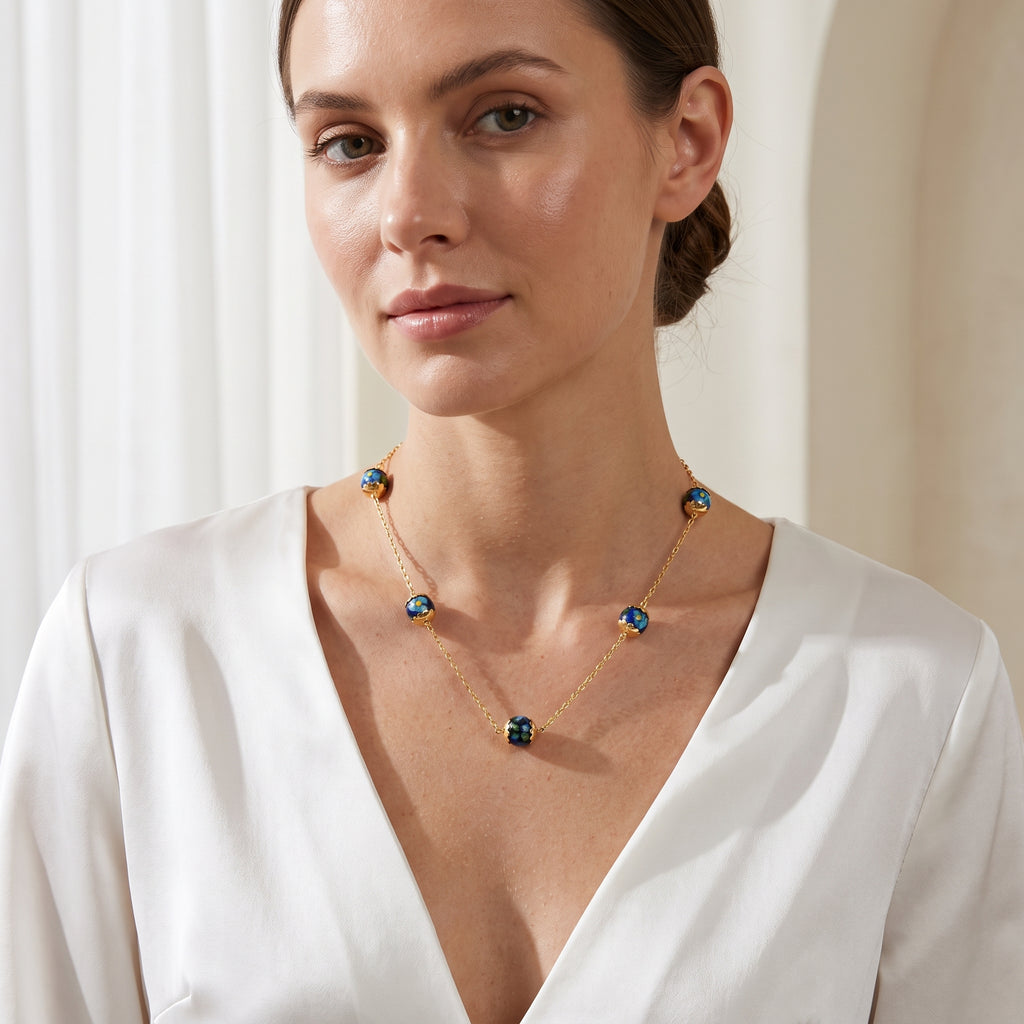 Ceramic Ball Stone Necklaces