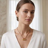 Red Enamel Openable Tabiz with Multi-Thread Necklaces