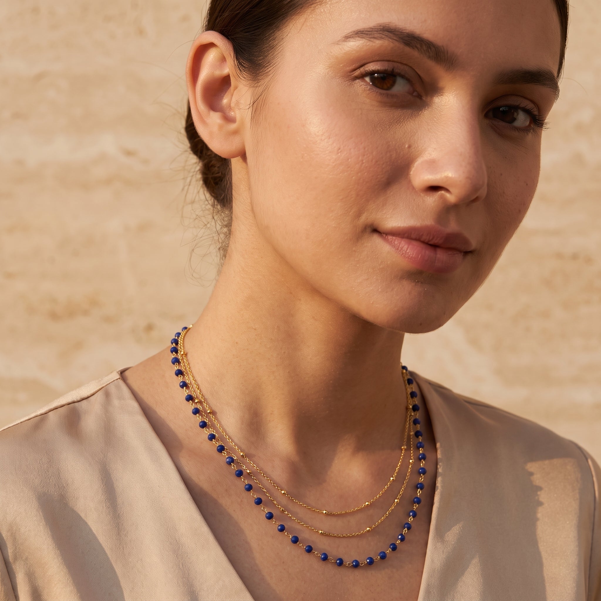 Multi Layered Gemstones Beaded Necklaces