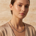 Labradorite with Metal Beads Unbreakable Connection Necklaces