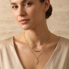 Labradorite with Triple layer Hamsa Necklace