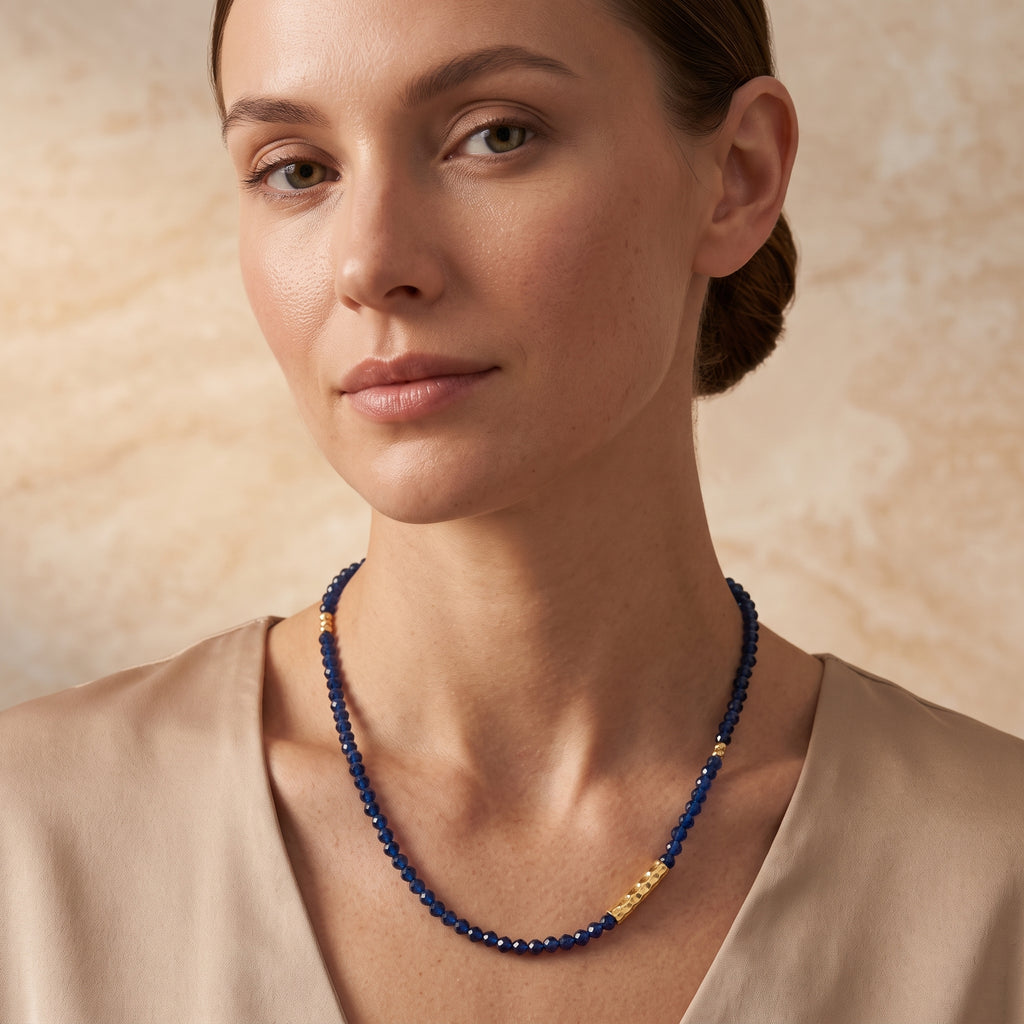 Dark Blue Beads Necklaces