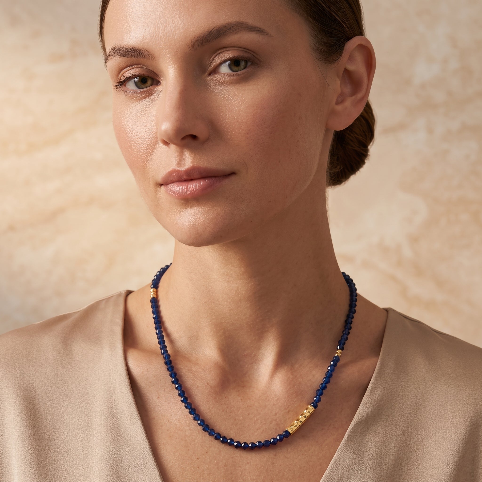 Dark Blue Beads Necklaces