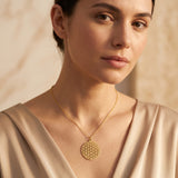 Sterling Silver Round Disc Flower Necklaces