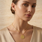 Daisy Hammered Disc Necklaces