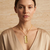 Rectangle Shape Hammered Necklaces