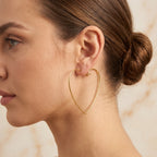 Lovely Heart Hoop Earrings