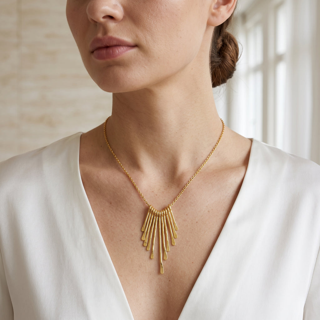 Metal Fringe Necklaces