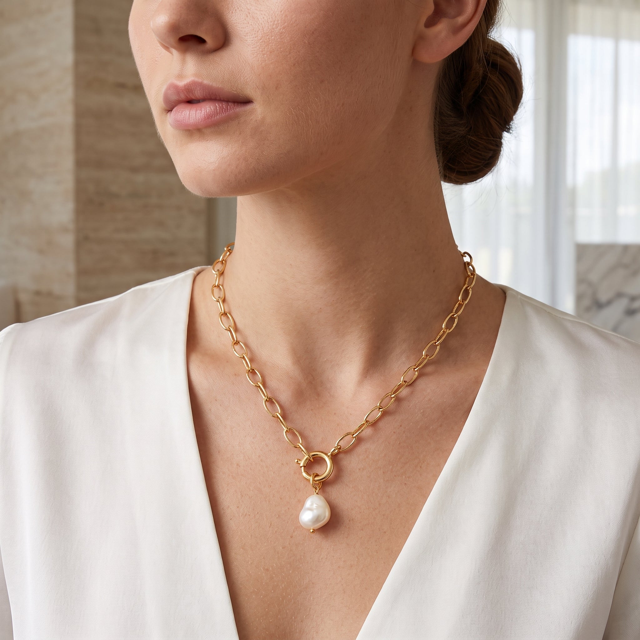 Fresh Water Pearl Dainty Necklaces