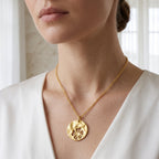 Round Disc Flower Necklaces