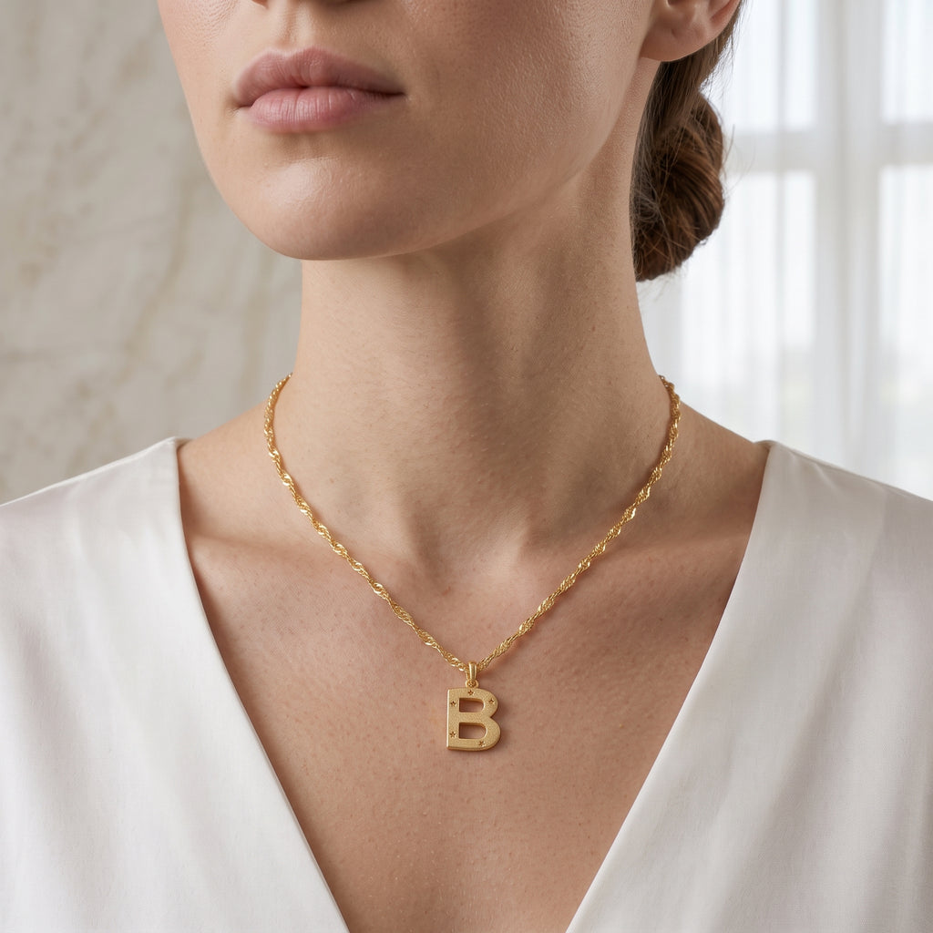 Custom Letter Pendant Necklace