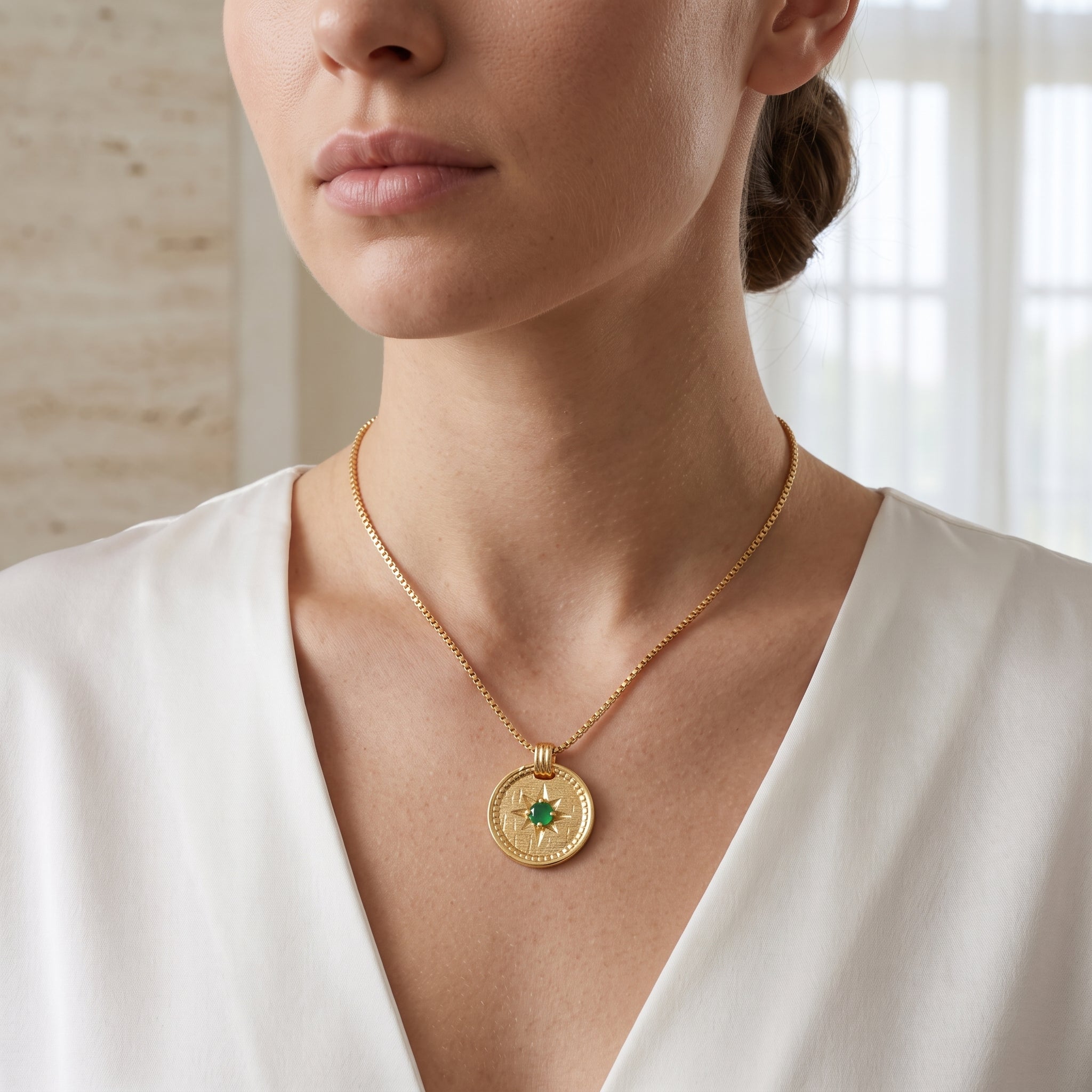 Cleo Green Onyx Necklace