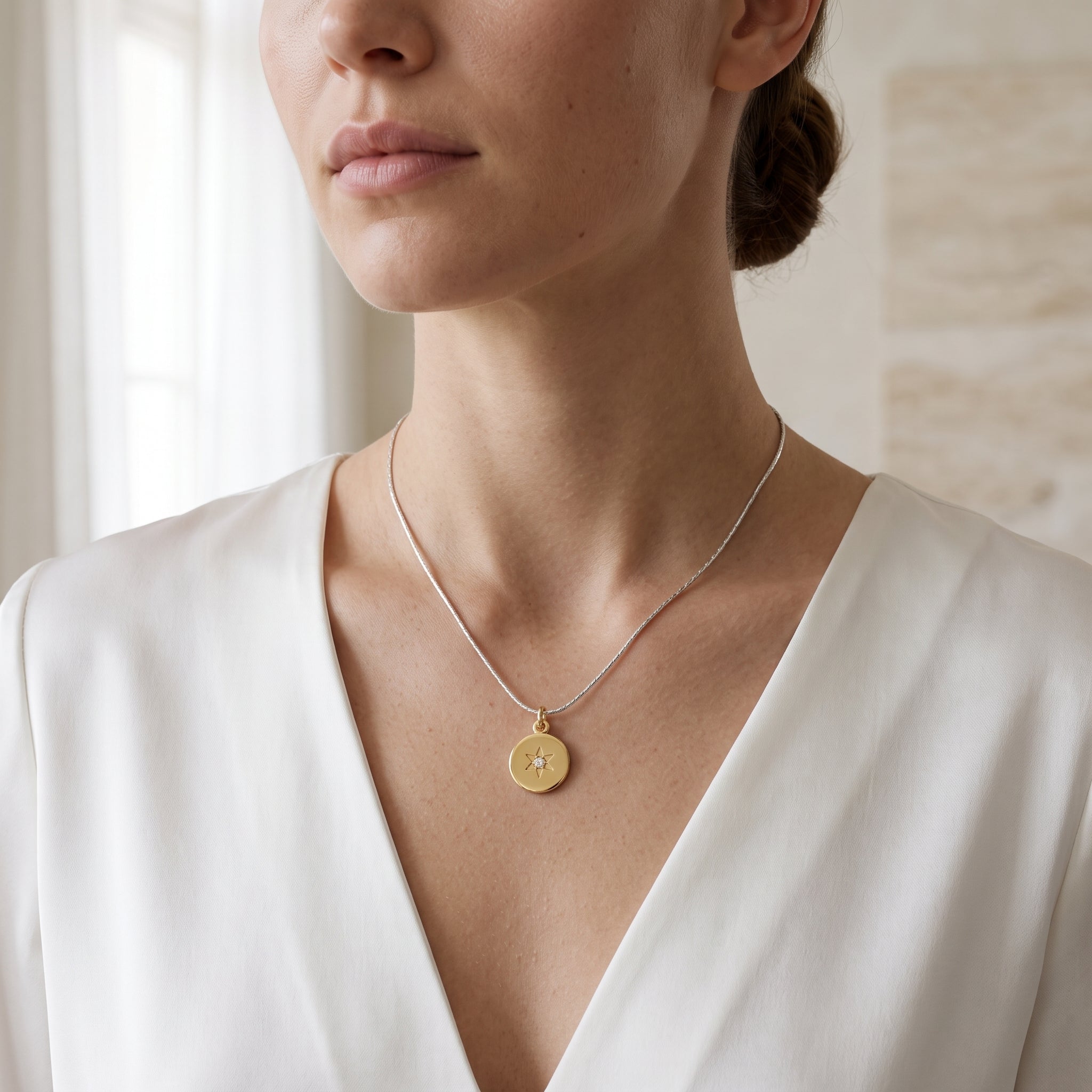 Cubic Zirconia North Star Celestial Blessings Necklace