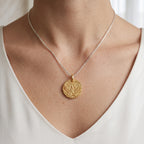 Birds Texture with Gold Tone Necklaces