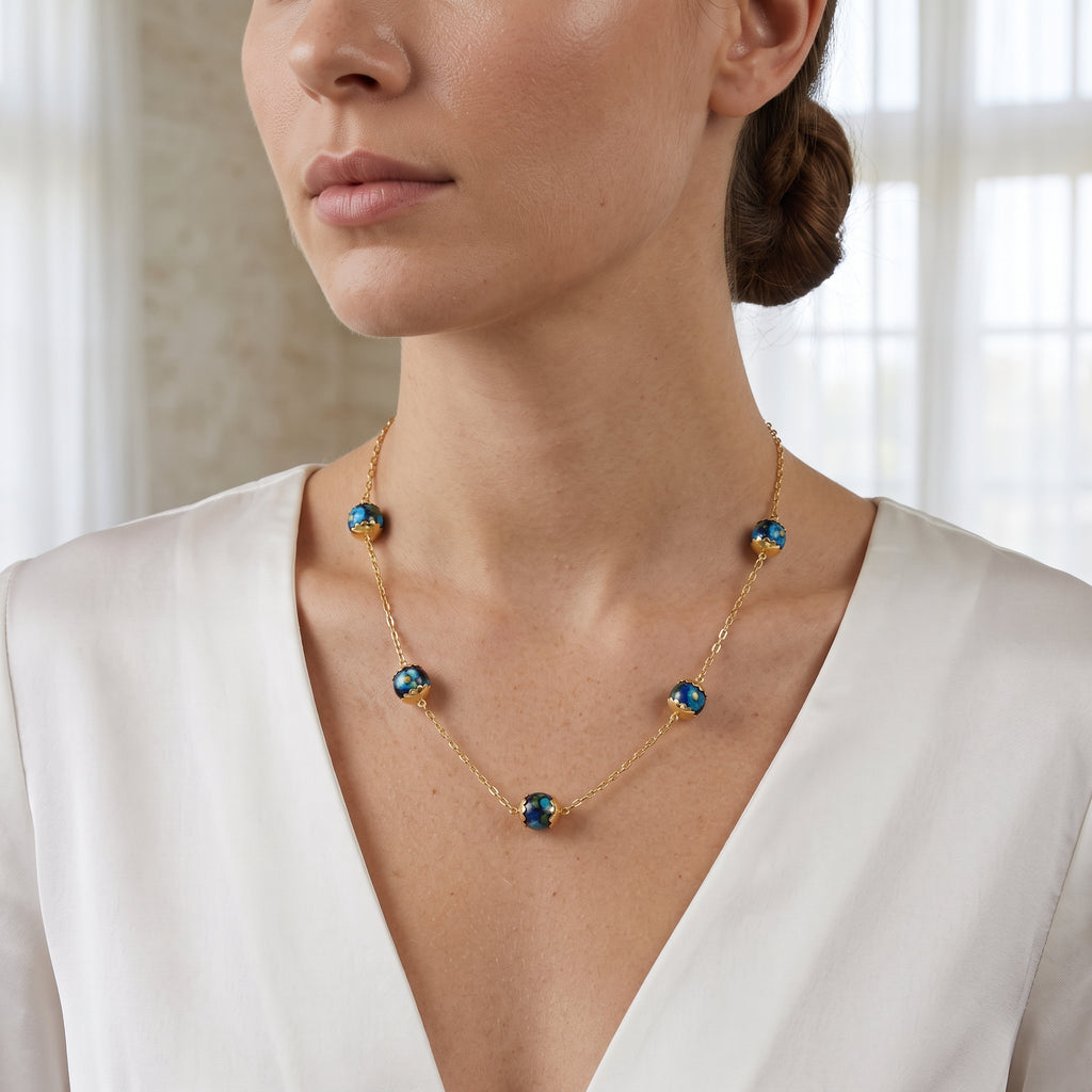 Ceramic Ball Stone Necklaces
