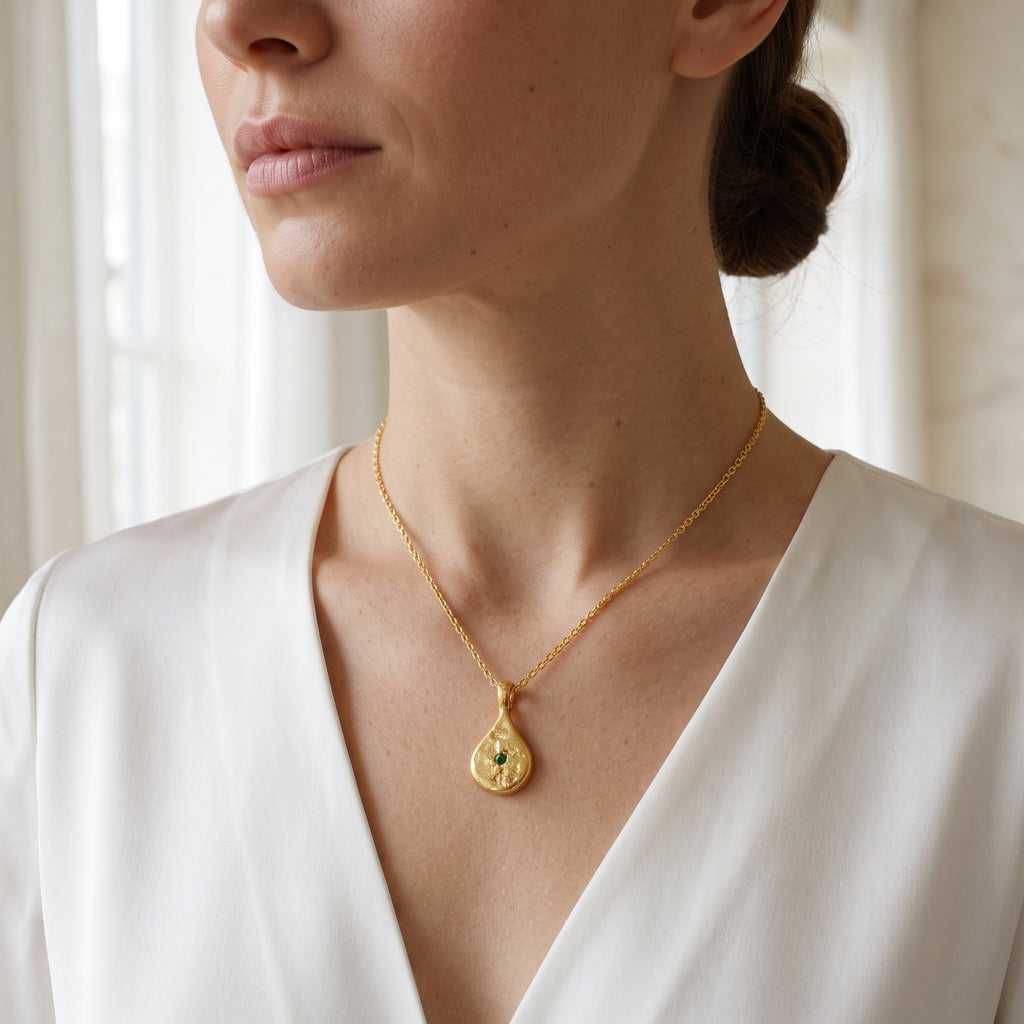 Organic Pear Shape Necklace