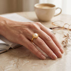 Fresh Water Pearl Solitaire Rings in Sterling Silver