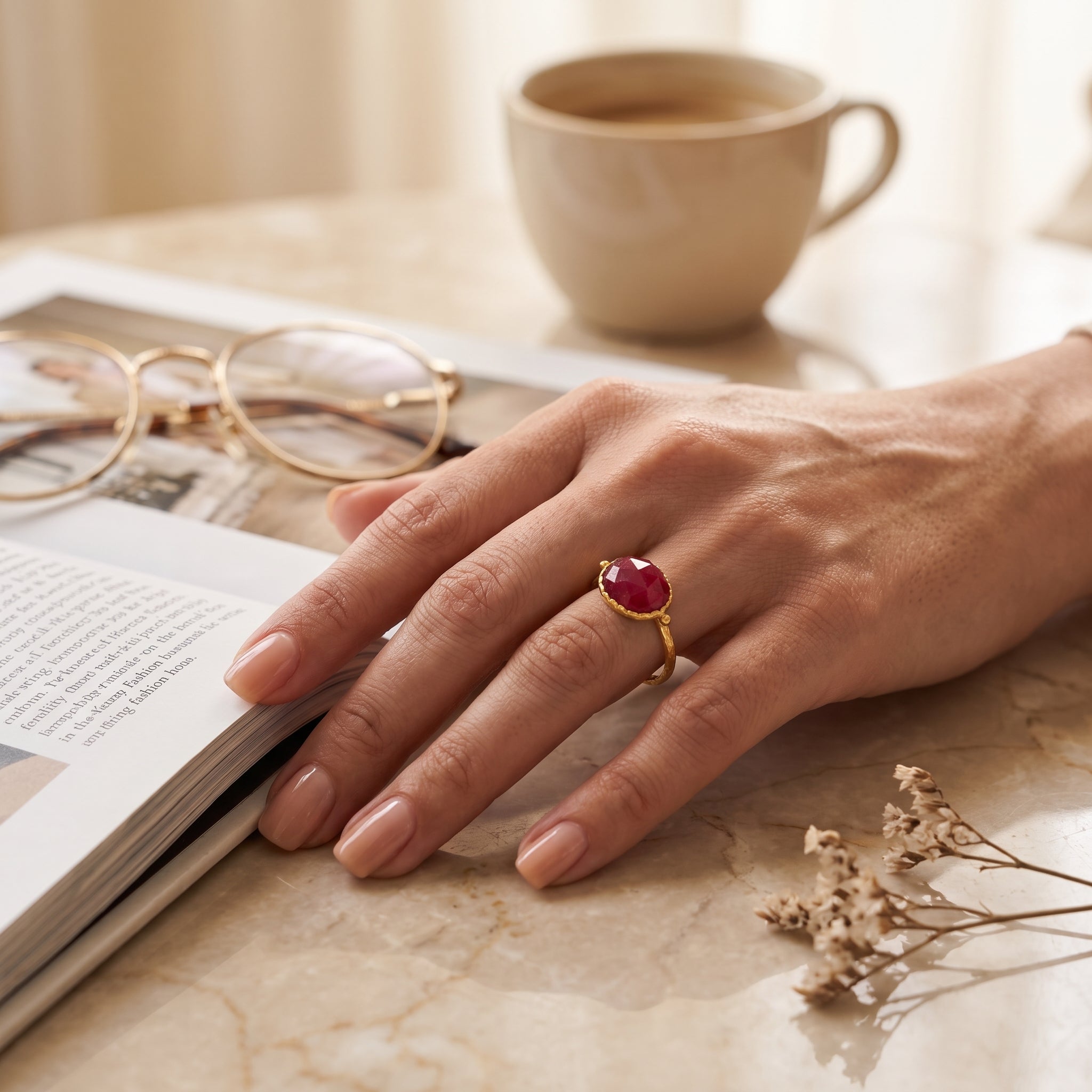 Ruby Gemstone Statement Ring