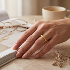 White CZ Star Band Ring