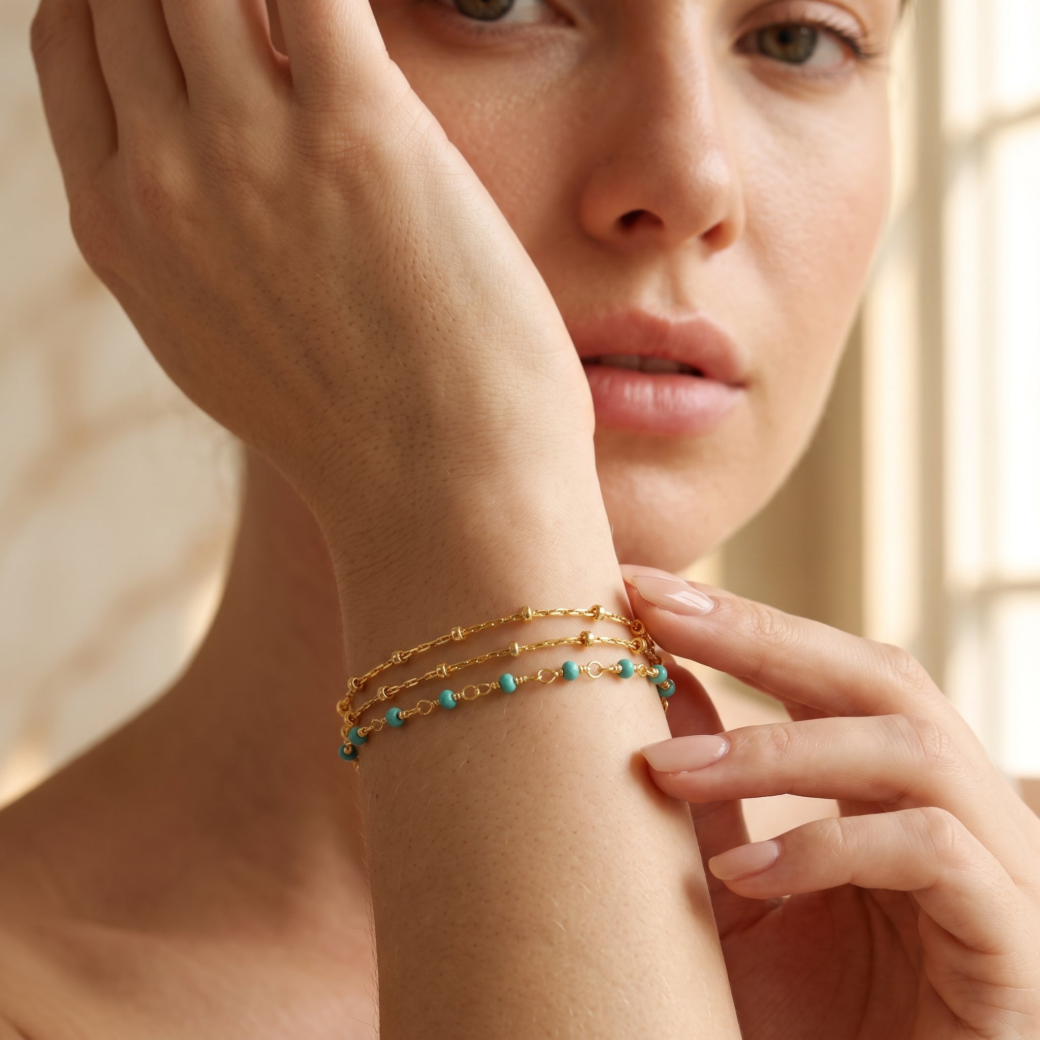 Seed Turquoise Beads Gemstone Bracelets