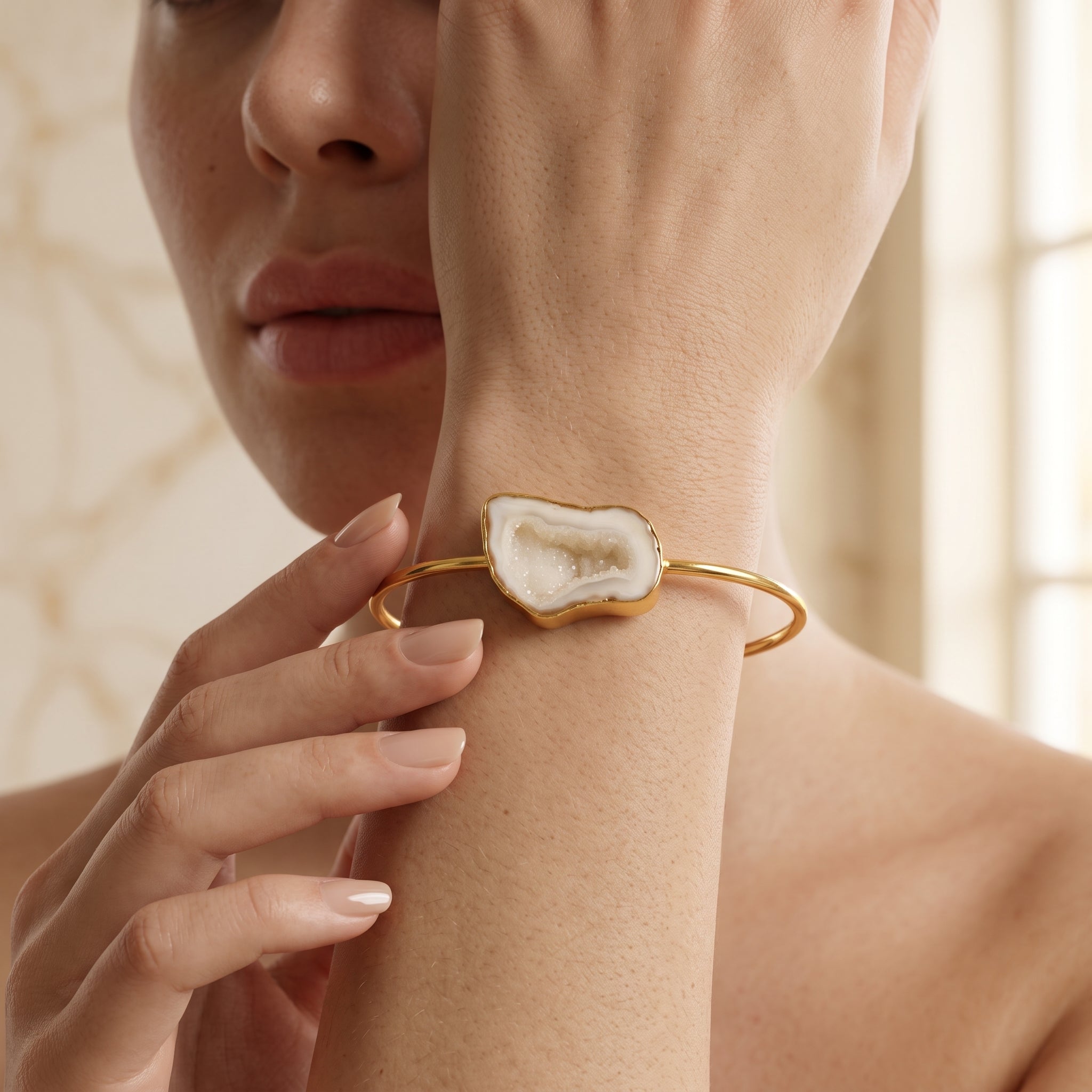 Druzy Gemstone Adjustable Bangles