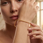 Square shape Plain Metal Bangle Bracelets