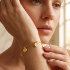 Hammered Round Disc Chain Bracelets