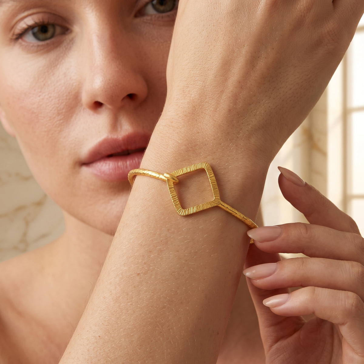 Hammered with Texture Bangle Bracelets