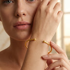 Open Cuff Hammered Metal Bangle Bracelets