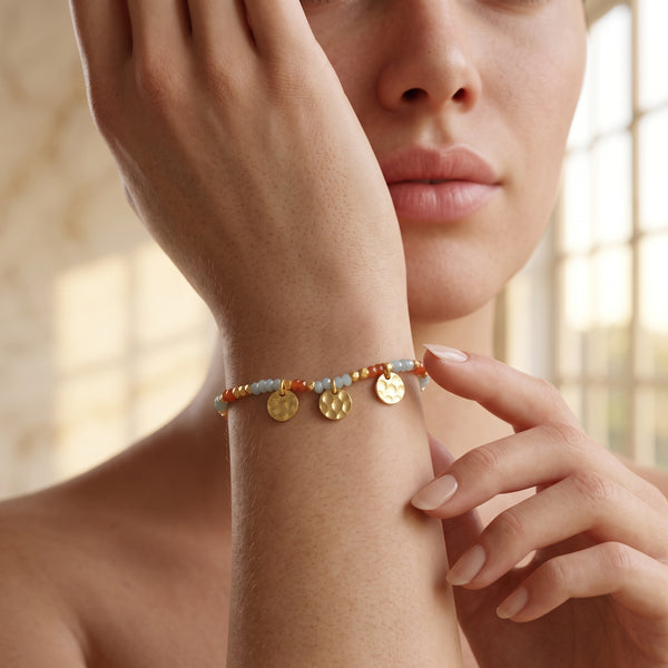 Pastel Charm Beaded Bracelet