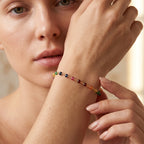 Peach Chalcedony Gemstone Bracelets