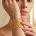 Golden Open Cuff Bracelets
