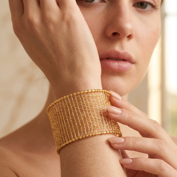 Golden Open Cuff Bracelets