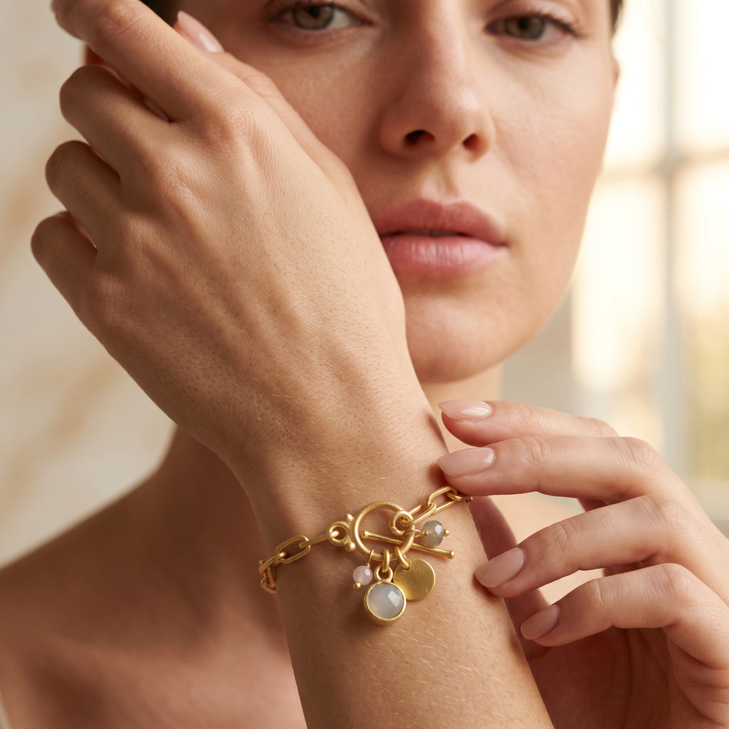 Everly Charm Paperclip Chain Bracelet