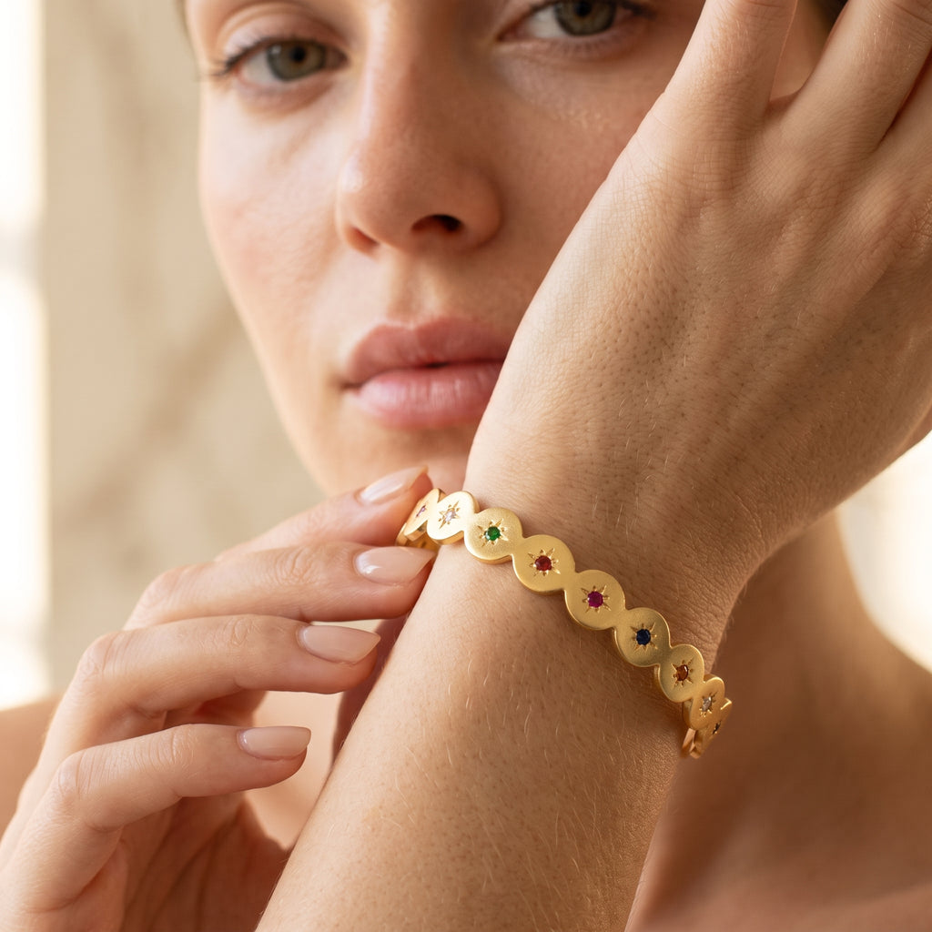 Celestial Multi-Stone Starburst Cuff