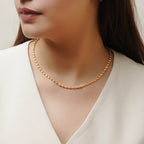 Golden Metal Beaded Necklaces - La Vitá Jewels