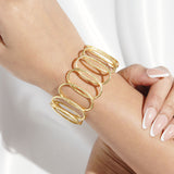 Brass 22k Gold Plated Hammered Adjustable Bangles