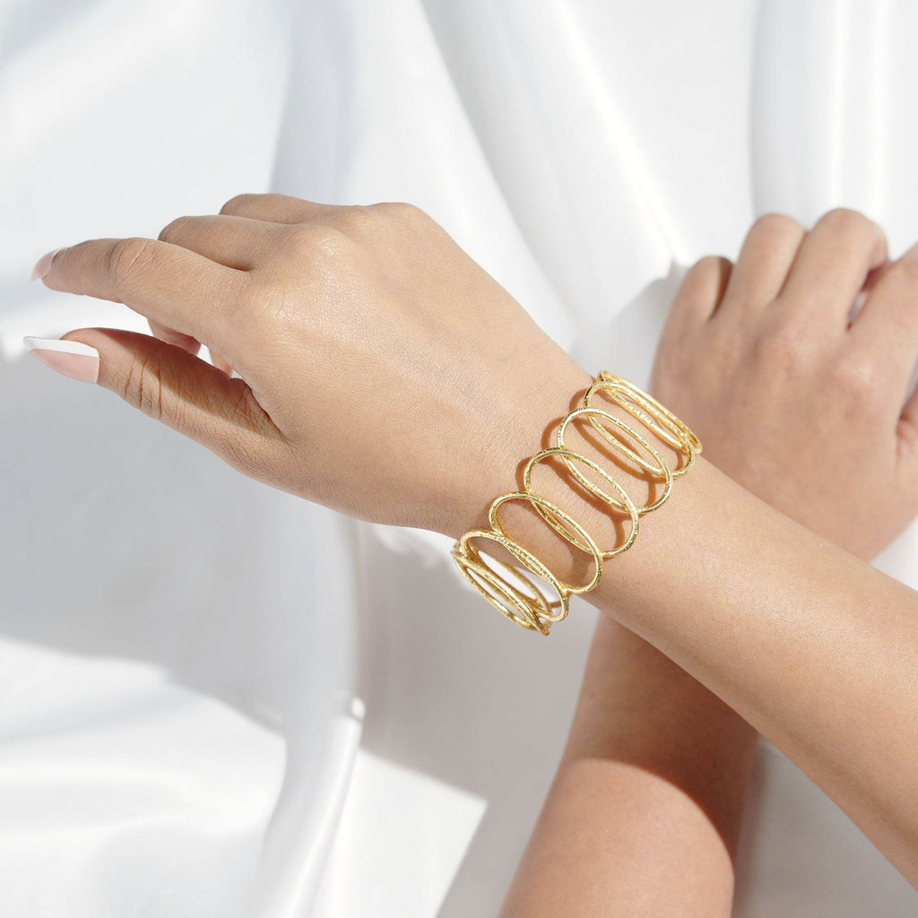 Hammered Adjustable Bangles - La Vitá Jewels