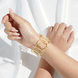 Brass 22k Gold Plated Hammered Adjustable Bangles