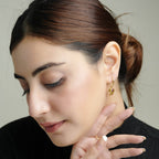 Ruby Gemstone Flower Earrings - La Vitá Jewels