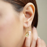 Multi Zircon Drop Shape Earring