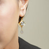 Lapis Lazuli with Natural Pearl Earrings