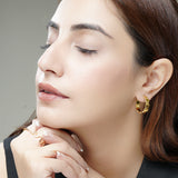 Metal Dot Hoop Earrings