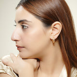 White Zircon Hoop Earrings